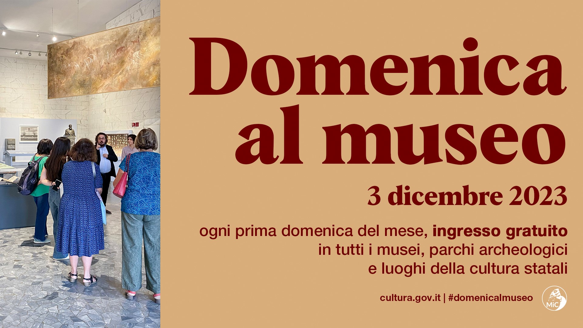 Prima domenica del mese 3 Dicembre 2023 - Ingresso gratuito al Museo delle Civiltà #domenicalmuseo